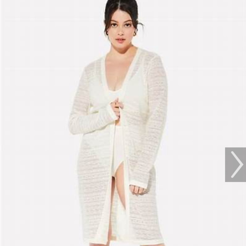 Fabletic Yitty long white cardigan